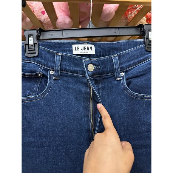 Le Jean Los Angeles Stella Flare Jeans Size 29 Dark Wash Highwaisted Charlie Gay - Picture 9 of 15